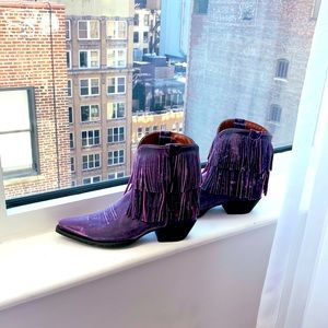 Redneck Riviera Purple Pepper Fringe Boots